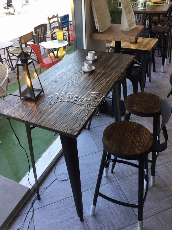 STANT BAR TRAPEZI ΣΤΑΝΤ ΜΠΑΡ ΨΗΛΟ ΞΥΛΙΝΗ ΕΠΙΦΑΝΕΙΑ ΜΑΣΙΦ