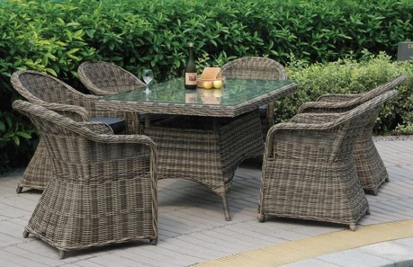 MONTANA ΤΡΑΠΕΖΑΡΙΑ ΚΗΠΟΥ ΑΛΟΥΜΙΝΙΟ WICKER GRAY BROWN ΠΟΛΥΘΡΟΝΕΣ ΤΡΑΠΕΖΙ ΜΑΞΙΛΑΡΙΑ