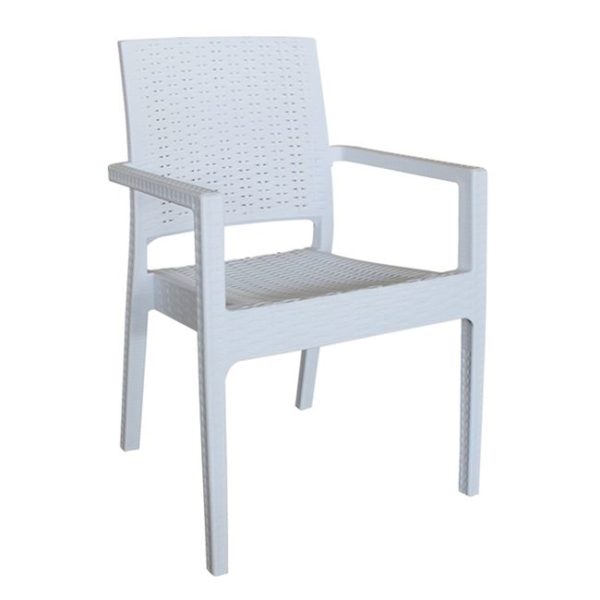 ΕΠΑΓΓΕΛΜΑΤΙΚΗ ΠΟΛΥΘΡΟΝΑ WICKER RATTAN LOOK WHITE N1