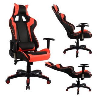 ΠΟΛΥΘΡΟΝΑ ΓΡΑΦΕΙΟΥ GAMING ΚΑΡΕΚΛΑ ΚΟΚΚΙΝΗ ΤΡΟΧΗΛΑΤΗ GF1056