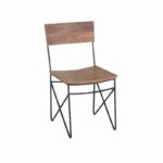 ΜΕΤΑΛΛΙΚΗ ΚΑΡΕΚΛΑ Ν9  με ξύλινο άνετο κάθισμα.