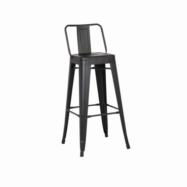 ΣΚΑΜΠΩ BAR VINTAGE COUNTRY INDUSTRIAL TOLIX S ΠΛΑΤΗ BLACK MATTE