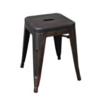 ΣΚΑΜΠΩ ΜΕΤΑΛΛΙΚΟ ΣΙΔΕΡΕΝΙΟ ΧΑΜΗΛΟ TOLIX S ΣΚΟΥΡΙΑΣ ΧΡΩΜΑ ΥΨΟΣ 45cm