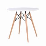 ΤΡΑΠΕΖΙ VALLIA Φ-80 ΛΕΥΚΟ  με επιφάνεια MDF με πολυεστερική λάκα.