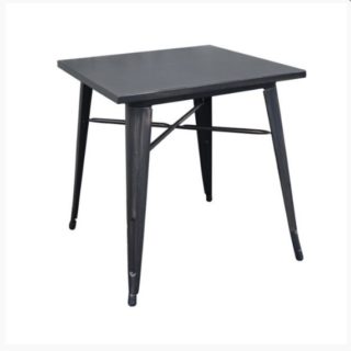 TOLIX ΤΡΑΠΕΖΙ STEEL ANTIQUE BLACK ΜΕΤΑΛΛΙΚΟ 70Χ70
