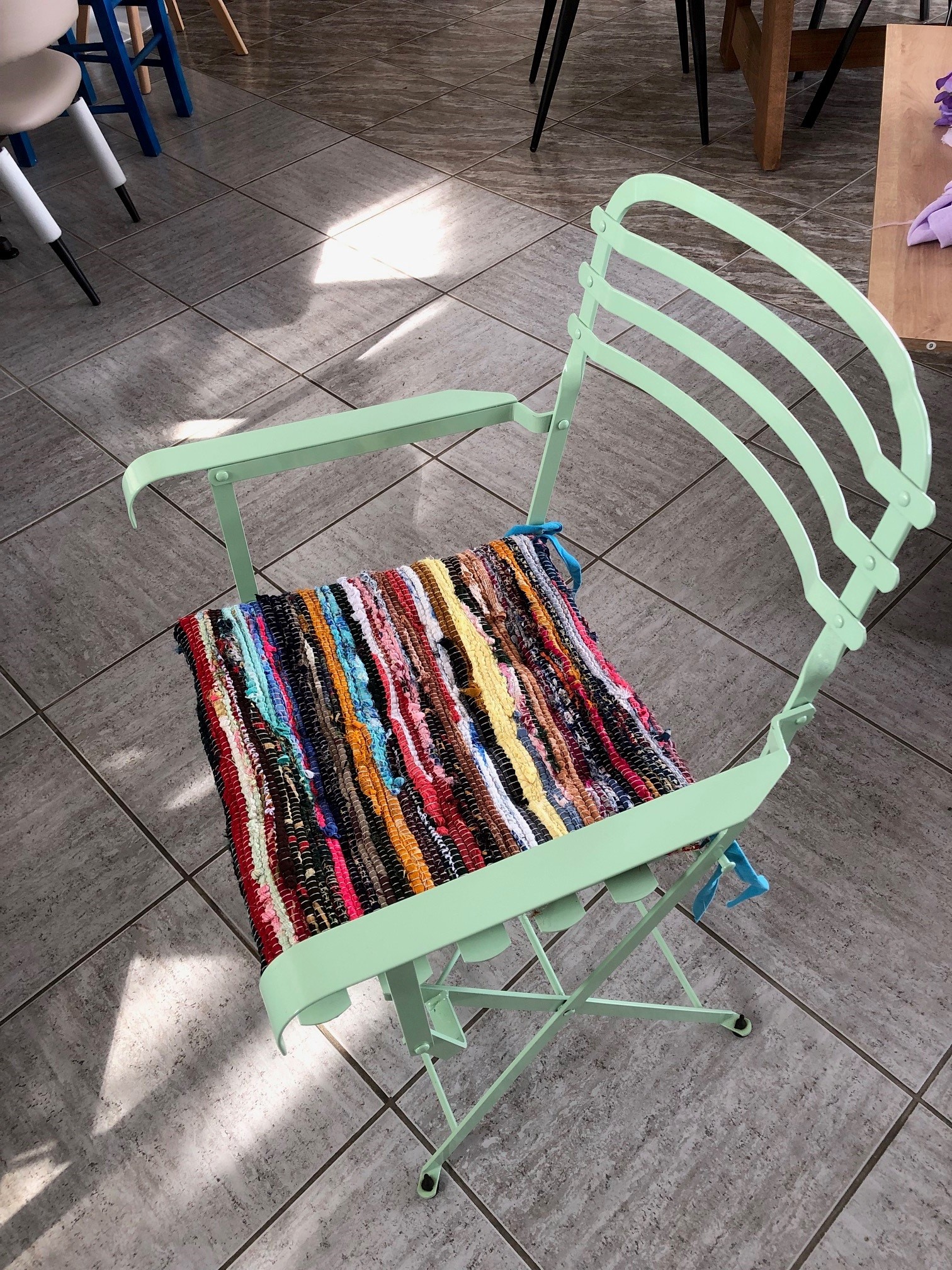 ΖΑΠΠΕΙΟΥ ΚΑΡΕΚΛΑ ΜΕΤΑΛΛΙΚΗ ΤΡΑΠΕΖΙ RETRO BISTRO SET ΜΑΥΡΑ ΠΤΥΣΣΟΜΕΝΑ ΣΕΤ ΜΑΥΡΑ - Image 7