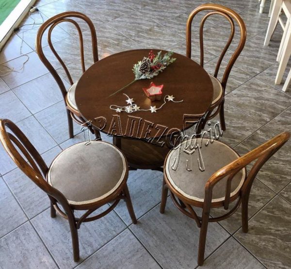 ΤΡΑΠΕΖΑΚΙ Φ-70 ΒΙΕΝΝΗΣ ΧΡΩΜΑ ΚΑΡΥΔΙ ΣΚΟΥΡΟ