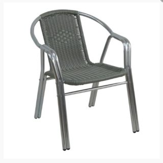 ΠΟΛΥΘΡΟΝΑ ΑΛΟΥΜΙΝΙΟΥ ΔΙΠΛΟ ΣΚΕΛΕΤΟ WICKER ΑΝΘΡΑΚΙ ΓΚΡΙ Ν10