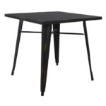 ΤΡΑΠΕΖΙ TOLIX T BLACK ΜΑΥΡΟ ΠΑΤΙΝΑ 80Χ80