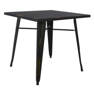 ΤΡΑΠΕΖΙ TOLIX T BLACK ΜΑΥΡΟ ΠΑΤΙΝΑ 80Χ80