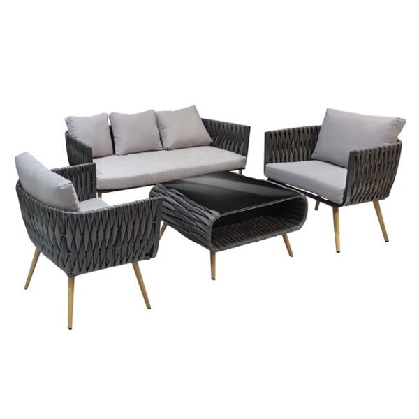 WICKER RATTAN SET ΑΛΟΥΜΙΝΙΟΥ ΕΞΩΤΕΡΙΚΟΥ ΧΩΡΟΥ N12