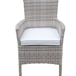 ΠΟΛΥΘΡΟΝΑ ΑΛΟΥΜΙΝΙΟΥ ΚΑΡΕΚΛΑ WICKER RATTAN ΠΛΕΚΤΗ ΓΚΡΙ Ν5