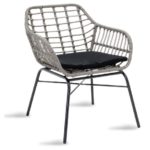 ΠΟΛΥΘΡΟΝΑ ΜΕΤΑΛΛΙΚΗ WICKER RATTAN ΓΚΡΙ GRAY ΜΟΒΥ