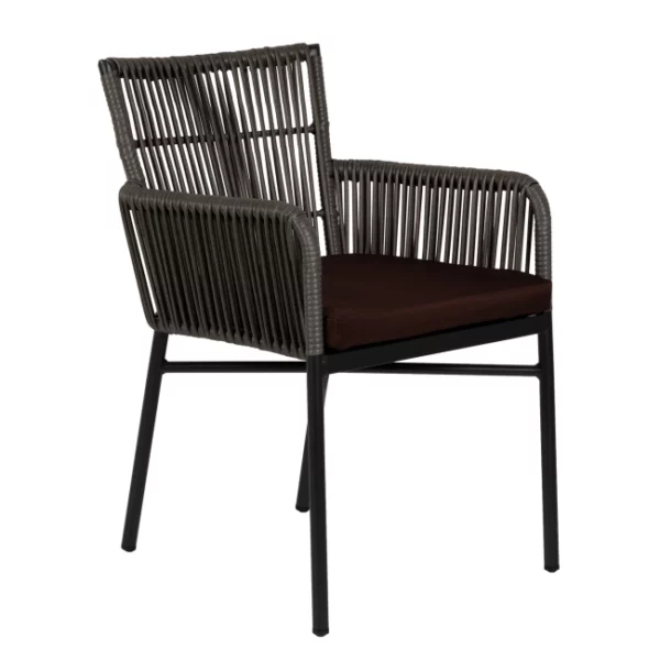 ΠΟΛΥΘΡΟΝΑ ΑΛΟΥΜΙΝΙΟΥ S5 ΜΑΥΡΟ ΧΡΩΜΑ ΓΚΡΙ WICKER RATTAN