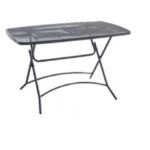 ΤΡΑΠΕΖΙ ΜΕΤΑΛΛΙΚΟ ΜΑΥΡΟ ΠΤΥΣΣΟΜΕΝΟ 1.20X0,70 ΠΛΕΓΜΑ