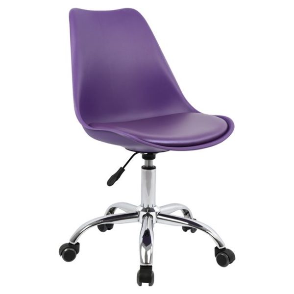 GFWORK ΜΩΒ PURPLE ΚΑΡΕΚΛΑ ΣΚΑΜΠΩ ΕΡΓΑΣΙΑΣ ΓΡΑΦΕΙΟΥ ΤΡΟΧΗΛΑΤΟ ΜΕ ΡΟΔΕΣ
