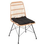 ΜΕΤΑΛΛΙΚΗ ΚΑΡΕΚΛΑ ΜΕ ΜΑΞΙΛΑΡΙ WICKER ΕΞΩΤΕΡΙΚΟΥ ΧΩΡΟΥ Ν35