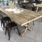 ΜΟΝΑΣΤΗΡΙΑΚΟ ΤΡΑΠΕΖΙ ΣΕ ΠΑΤΙΝΑ VINTAGE COUNTRY RETRO INDUSTRIAL