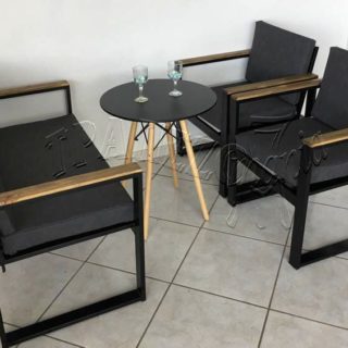 ΜΕΤΑΛΛΙΚΟ ΣΑΛΟΝΙ ΕΞΩΤΕΡΙΚΟΥ ΧΩΡΟΥ ΚΑΝΑΠΕΣ ΠΟΛΥΘΡΟΝΕΣ ΚΑΙ ΜΑΞΙΛΑΡΙΑ