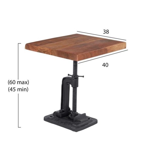 ΔΙΑΣΤΑΣΕΙΣ ΤΡΑΠΕΖΙ RETRO INDUSTRIAL COUNTRY VINTAGE 60X60