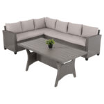 ΣΑΛΟΝΙ ARTEMIS WICKER RATTAN ΓΩΝΙΑ ΓΚΡΙ ΜΕΤΑΛΛΙΚΟ ΕΞΩΤΕΡΙΚΟΥ ΧΩΡΟΥ