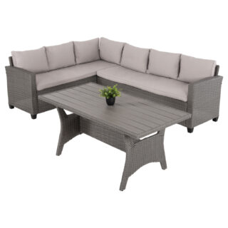 ΣΑΛΟΝΙ ARTEMIS WICKER RATTAN ΓΩΝΙΑ ΓΚΡΙ ΜΕΤΑΛΛΙΚΟ ΕΞΩΤΕΡΙΚΟΥ ΧΩΡΟΥ