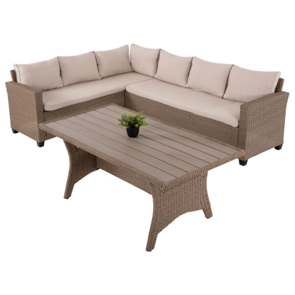 ΣΑΛΟΝΙ ARTEMIS WICKER RATTAN ΓΩΝΙΑ ΜΠΕΖ ΕΞΩΤΕΡΙΚΟΥ ΧΩΡΟΥ