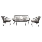 ΣΑΛΟΝΙ EDEN ΛΕΥΚΟ ΓΚΡΙ WHITE GRAY ΕΞΩΤΕΡΙΚΟΥ ΧΩΡΟΥ