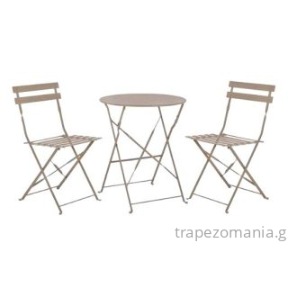 ΖΑΠΠΕΙΟΥ ΚΑΡΕΚΛΑ ΜΕΤΑΛΛΙΚΑ ΤΡΑΠΕΖΙ RETRO BISTRO MOKA ΣΕΤ