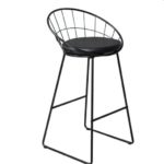 ΣΚΑΜΠΩ ΝΗΣΙΔΑΣ ΚΟΥΖΙΝΑΣ KROUN ΜΕΤΑΛΛΙΚΟ ΜΑΥΡΟ ME ΠΛΑΤΗ ΚΑΘΙΣΜΑ ΥΨΟΣ 65CM