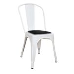 ΚΑΡΕΚΛΑ TOLIX ΛΕΥΚΗ ΚΑΘΙΣΜΑ PU ΜΑΥΡΟ ΤΕΧΝΟΔΕΡΜΑ