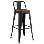 ΣΚΑΜΠΩ BAR VINTAGE COUNTRY INDUSTRIAL TOLIX S ΠΛΑΤΗ ΜΑΥΡΟ BLACK MATTE ΞΥΛΙΝΟ ΚΑΘΙΣΜΑ
