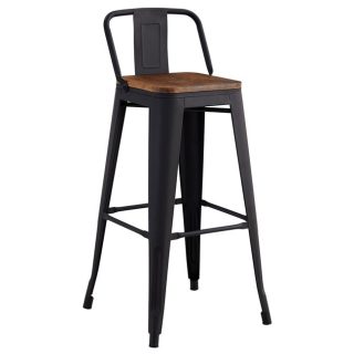 ΣΚΑΜΠΩ BAR VINTAGE COUNTRY INDUSTRIAL TOLIX S ΠΛΑΤΗ ΜΑΥΡΟ BLACK MATTE ΞΥΛΙΝΟ ΚΑΘΙΣΜΑ