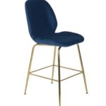 ΣΚΑΜΠΩ ΜΠΑΡ ΝΗΣΙΔΑΣ ΚΟΥΖΙΝΑΣ ΠΑΣΟΥ ΧΡΥΣΟ ΧΡΩΜΑ ΜΕ ΠΛΑΤΗ FANKY ΒΕΛΟΥΔΟ ΜΠΛΕ ΚΑΘΙΣΜΑ ΥΨΟΣ 65cm