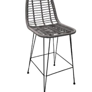 ΜΕΤΑΛΛΙΚΟ ΣΚΑΜΠΩ ΜΕ WICKER ΕΞΩΤΕΡΙΚΟΥ ΧΩΡΟΥ W1N GRAY