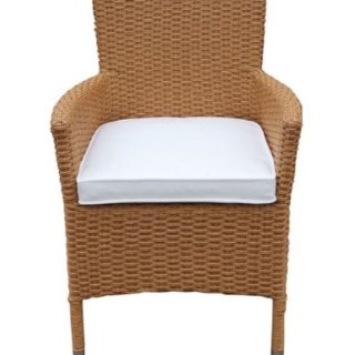 ΠΟΛΥΘΡΟΝΑ ΑΛΟΥΜΙΝΙΟΥ ΚΑΡΕΚΛΑ WICKER RATTAN ΠΛΕΚΤΗ ΜΠΕΖ ΚΑΦΕ Ν5