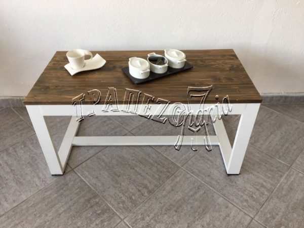 ΤΡΑΠΕΖΙ ΤΡΑΠΕΖΑΚΙ ΧΑΜΗΛΟ ΜΕΤΑΛΛΙΚΟ ΜΕ ΞΥΛΟ ΕΞΩΤΕΡΙΚΟΥ ΧΩΡΟΥ
