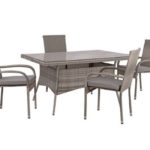 ΣΕΤ ΤΡΑΠΕΖΑΡΙΑ WICKER RATTAN ΓΚΡΙ GRAY ΕΞΩΤΕΡΙΚΟΥ ΧΩΡΟΥ JOLLY ME ΔΩΡΟ ΜΑΞΙΛΑΡΙΑ