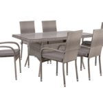 ΣΕΤ ΤΡΑΠΕΖΑΡΙΑ WICKER RATTAN ΓΚΡΙ GREY ΕΞΩΤΕΡΙΚΟΥ ΧΩΡΟΥ LINEAR ME ΔΩΡΟ ΜΑΞΙΛΑΡΙΑ