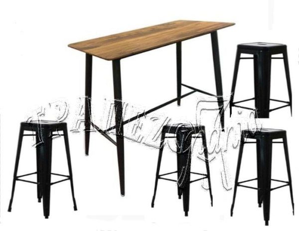 ΣΤΑΝΤ ΜΠΑΡ TOLIX EKO ΣΕΤ STANT BAR ΤΡΑΠΕΖΙ ΜΕ 4 ΣΚΑΜΠΩ