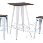 ΜΠΑΡ ΣΤΑΝΤ TOLIX ΣΕΤ BAR ΕΞΩΤΕΡΙΚΟΥ ΧΩΡΟΥ ΜΕ 2 ΣΚΑΜΠΩ ΜΕ ΞΥΛΙΝΟ ΚΑΘΙΣΜΑ