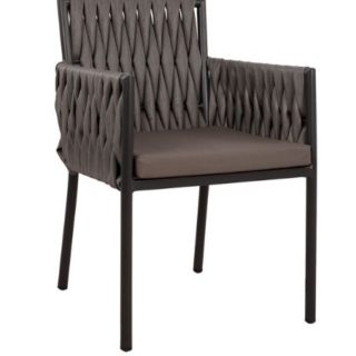 ΠΟΛΥΘΡΟΝΑ ΑΛΟΥΜΙΝΙΟΥ WICKER RATTAN ΕΞΩΤΕΡΙΚΟΥ ΧΩΡΟΥ ΑΝΘΡΑΚΙ S6