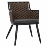 ΠΟΛΥΘΡΟΝΑ ΜΕΤΑΛΛΙΚΗ WICKER RATTAN ΣΧΟΙΝΙ ΜΠΕΖ ΕΞΩΤΕΡΙΚΟΥ ΧΩΡΟΥ KALMA