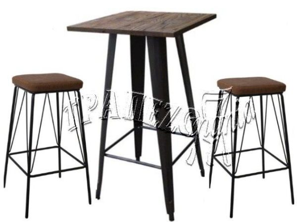 ΤΡΑΠΕΖΙ ΜΠΑΡ ΣΤΑΝΤ ΣΕΤ BAR STANT ΜΕ 2 ΣΚΑΜΠΩ