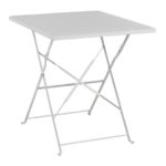 ΤΡΑΠΕΖΙ ΜΕΤΑΛΛΙΚΟ ΠΑΡΑΔΟΣΙΑΚΟ ΠΤΥΣΣΟΜΕΝΟ 70Χ70 ΛΕΥΚΟ