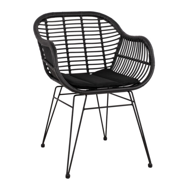 SALSA ΠΟΛΥΘΡΟΝΑ ΜΕΤΑΛΛΟ WICKER RATTAN ΓΚΡΙ