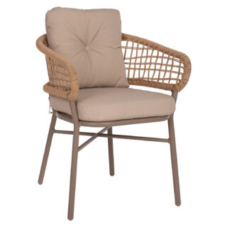 ΠΟΛΥΘΡΟΝΑ ΑΛΟΥΜΙΝΙΟΥ WICKER RATTAN ΦΥΣΙΚΟ ΜΠΕΖ MOKA ΕΞΩΤΕΡΙΚΟΥ ΧΩΡΟΥ RASLEY