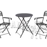ΖΑΠΠΕΙΟΥ ΚΑΡΕΚΛΑ ΜΕΤΑΛΛΙΚΗ ΤΡΑΠΕΖΙ RETRO BISTRO SET ΜΑΥΡΑ ΠΤΥΣΣΟΜΕΝΑ ΣΕΤ ΜΑΥΡΑ