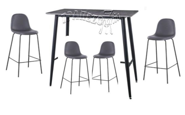 ΣΤΑΝΤ ΜΠΑΡ ΣΕΤ STANT ΨΗΛΟ ΤΡΑΠΕΖΙ BAR SET ΣΤΑΝΤ ΓΚΡΙ ΧΡΩΜΑ