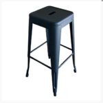 ΜΕΤΑΛΛΙΚΟ ΣΚΑΜΠΩ COUNTRY VINTAGE INDUSTRIAL BAR TOLIX S ΜΑΥΡΟ BLACK EXTRA MATTE